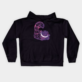 Alice we mad here black Kids Hoodie